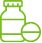 Small green icon of a pill bottle with a small circular pill to the right of it